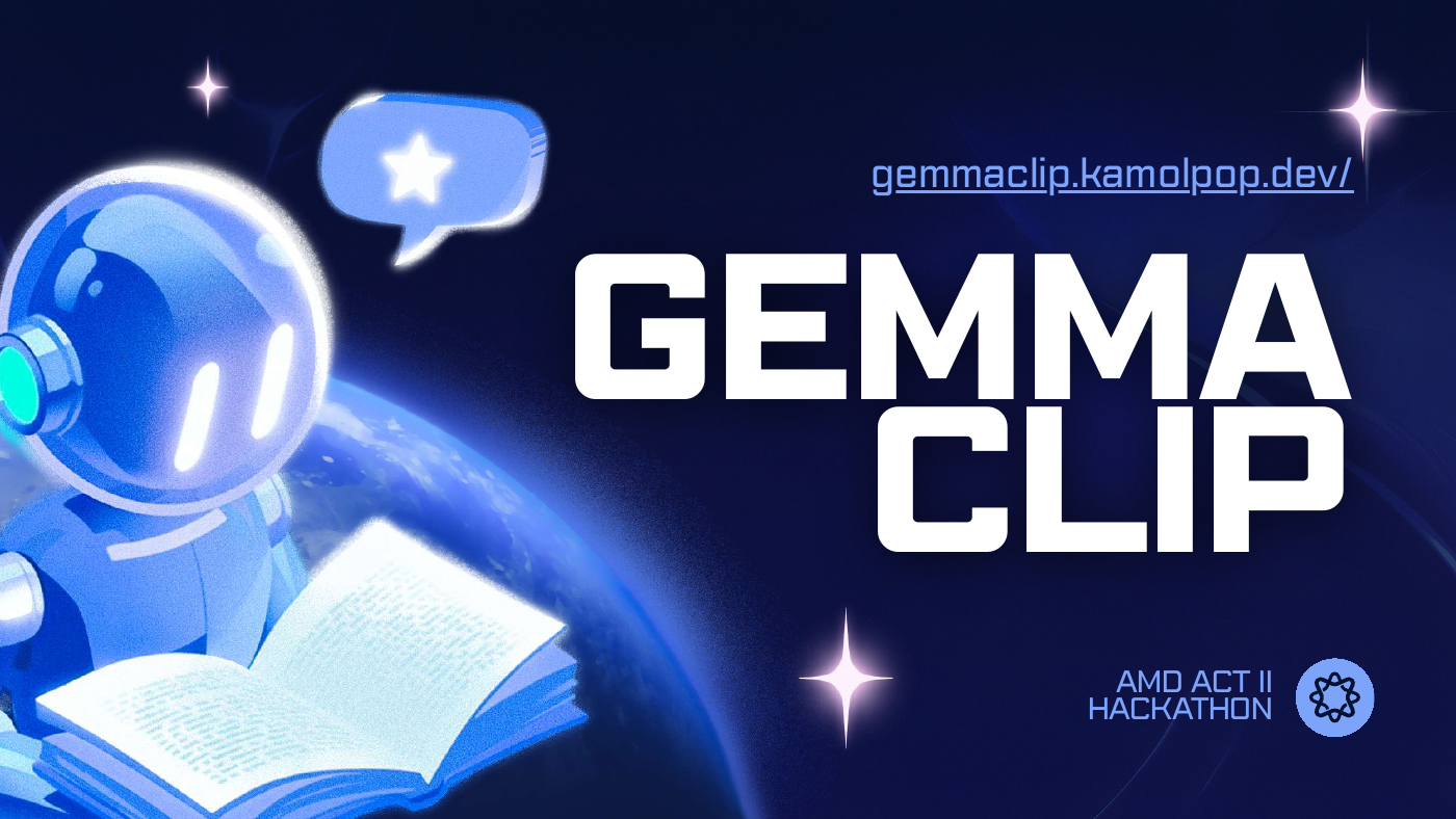 GemmaClip presentation cover for evidence-first video captioning